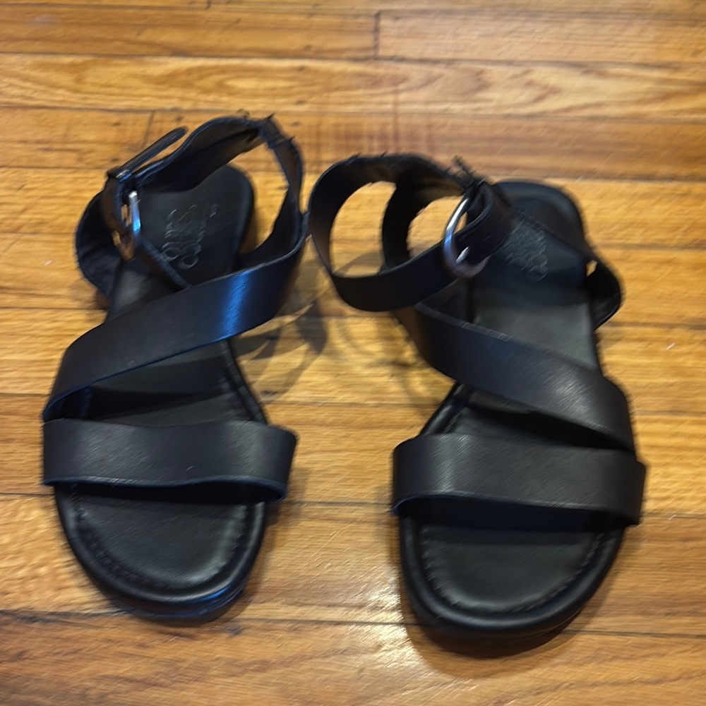 Franco Sarto Black Leather Sandals